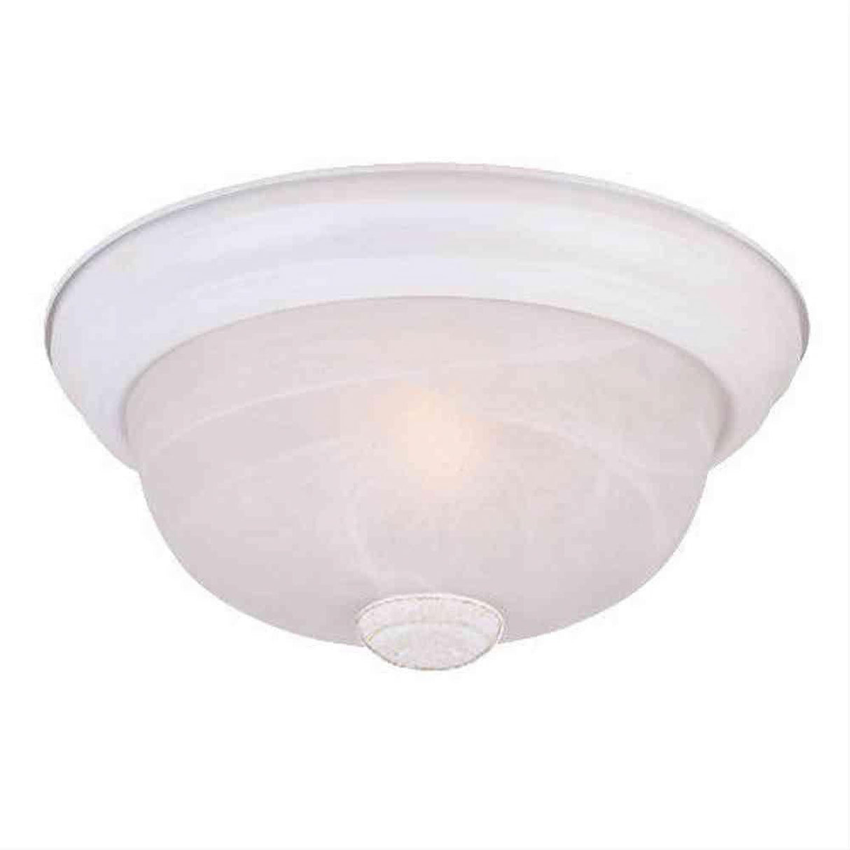 Designers Fountain 1257S-WH-AL 2 Light Small Flushmount With Alabaster Glass White