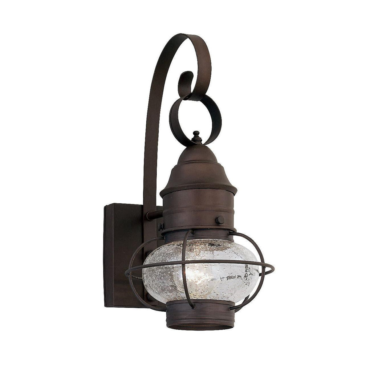 Designers Fountain 1761-RT Nantucket 1 Light Onion 10" Wall Lantern Rustique