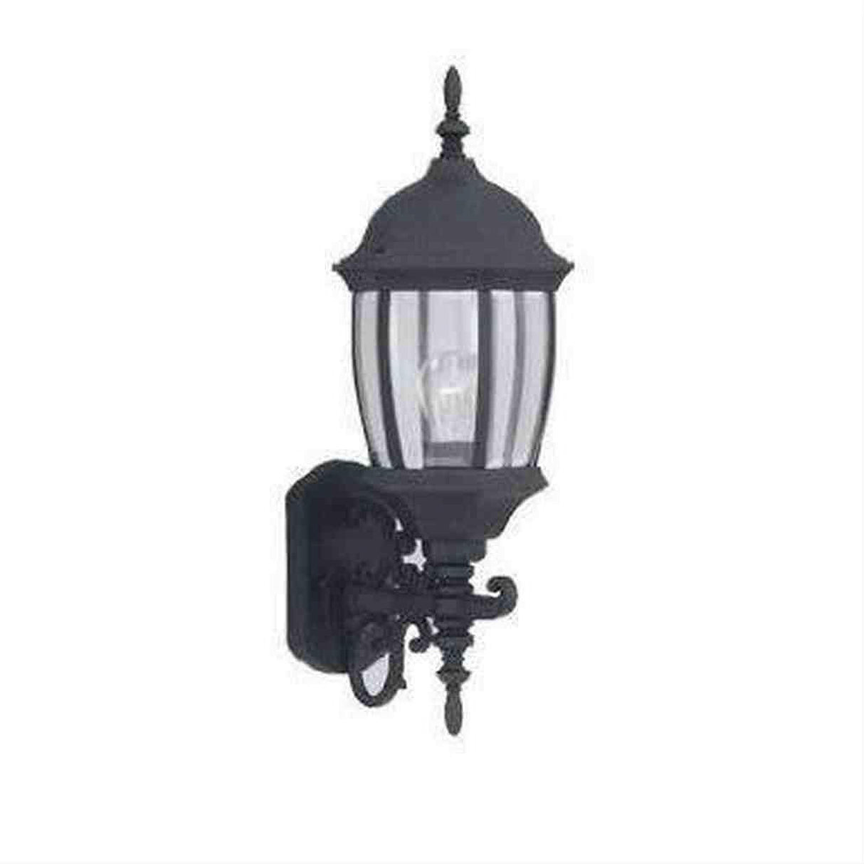 Designers Fountain 2422-BK Tiverton 1 Light Cast Aluminum 8" Wall Lantern Black