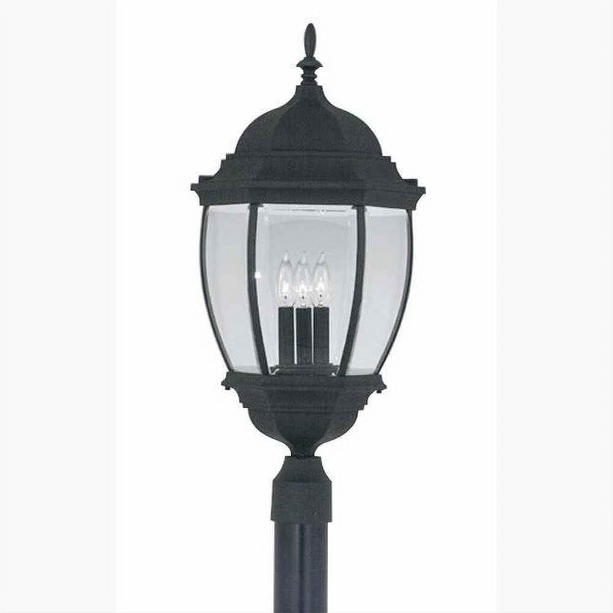 Designers Fountain 2446-BK Tiverton 3 Light Cast Aluminum 13" Post Lantern Black