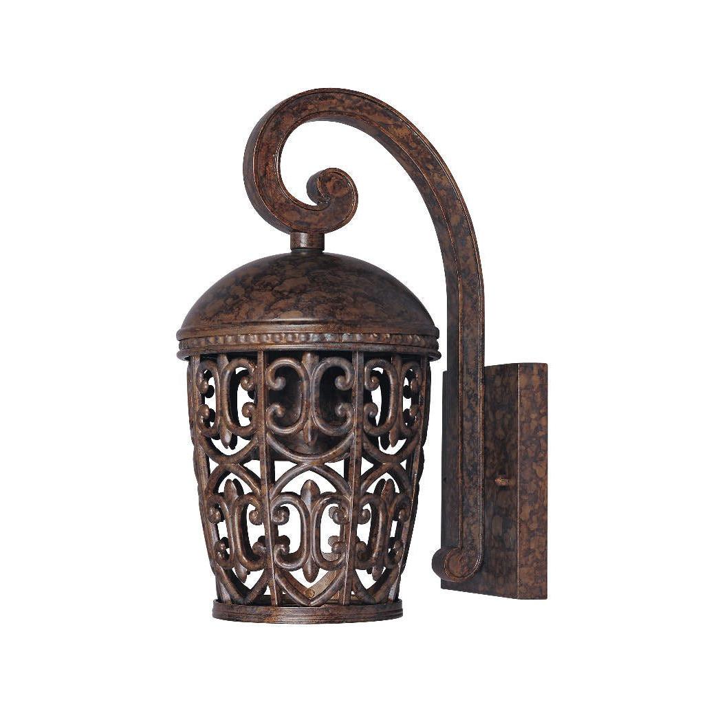 Designers Fountain 97591-BU Dark Sky Amherst Tuscan 6-1/2" Single Light Down Lighting Outdoor Wall Lantern Burnt Umber