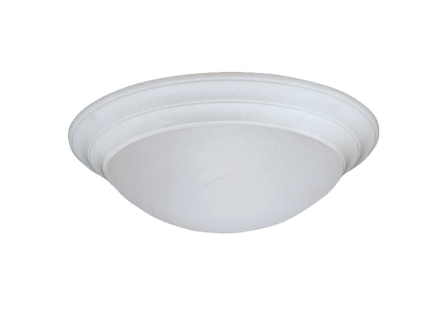 Designers Fountain 1245M-WH Lunar 2 Light Medium Size Flushmount With White Alabaster Glass Shade