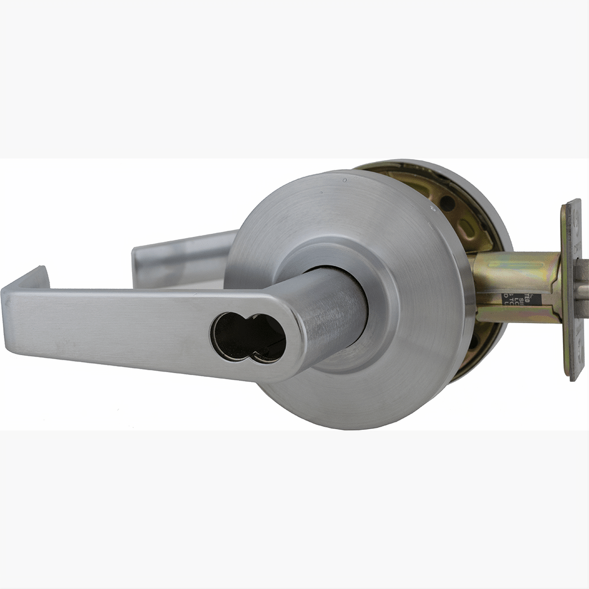 Dexter Commercial C2000CLENTRR626SFIC C2000CLENTRR6 Entry Office Grade 2 Regular Lever Clutching Cylindrical Lock Satin Chrome