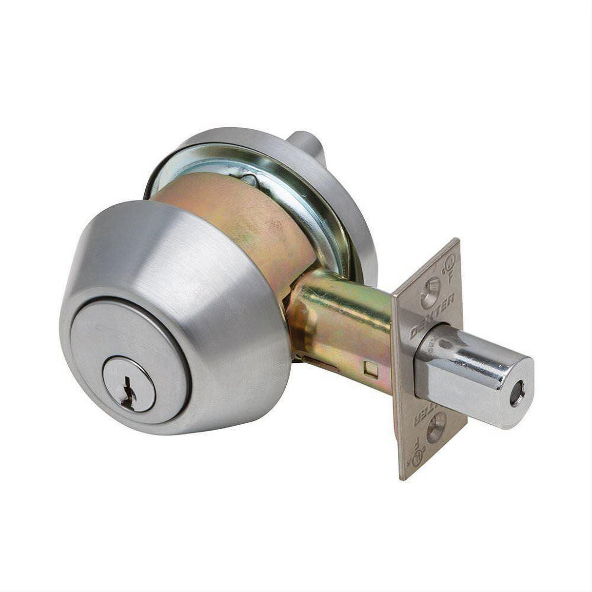 Dexter Commercial DB1000SCT626KDC DB1000SCT6 Single Cylinder Grade 1 Deadbolt Satin Chrome