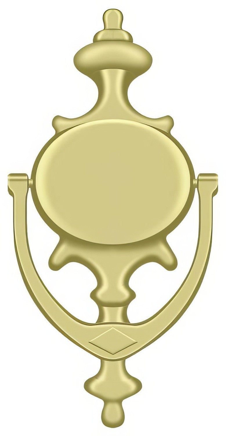 Deltana DK854U3 polished brass door knocker
