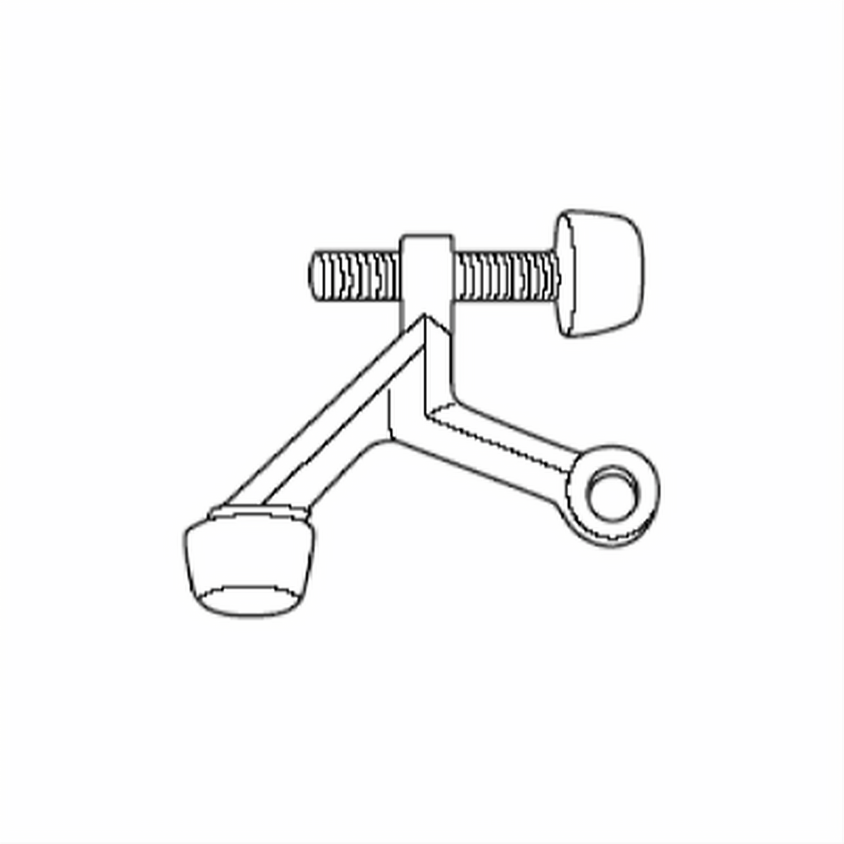 Don-Jo 1500619 1500 Hinge Stop Clear Satin Nickel