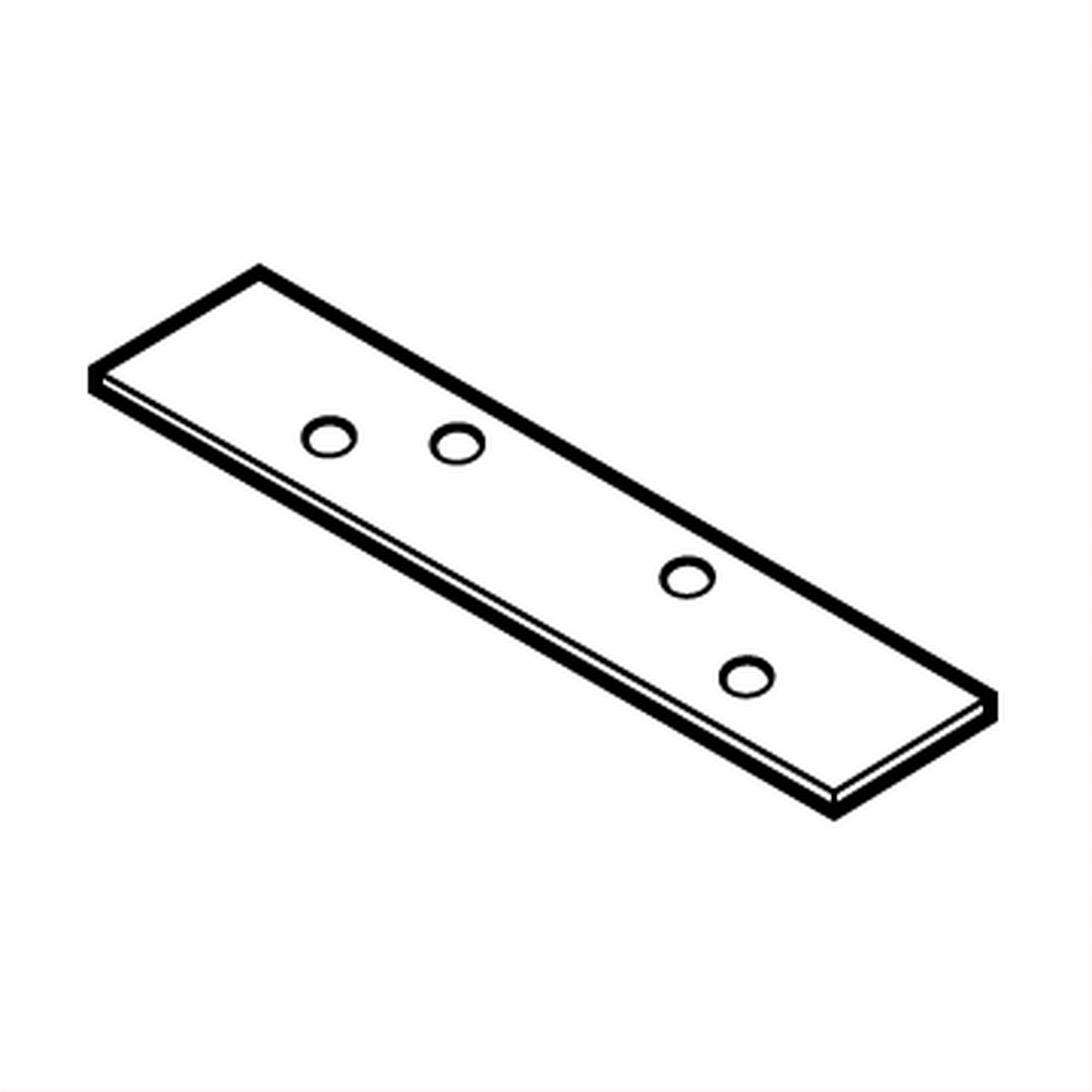 Don-Jo HR2154.5 4-1/2 Blank Hinge Reinforcement Raw Steel