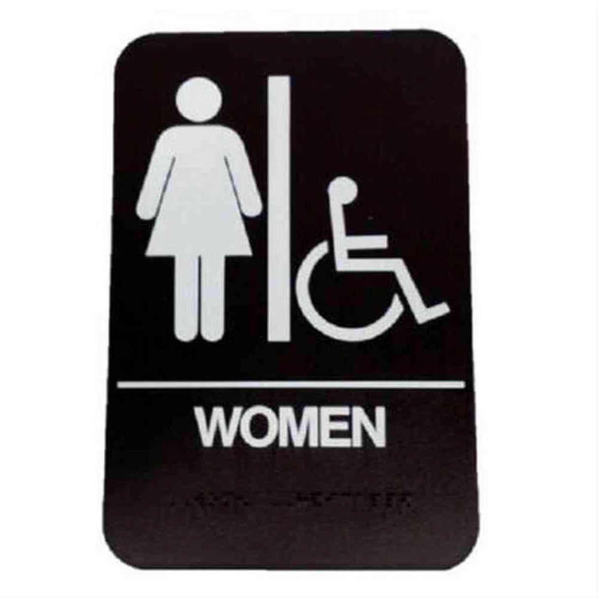 Don-Jo HS906005 ADA Sign White on Brown