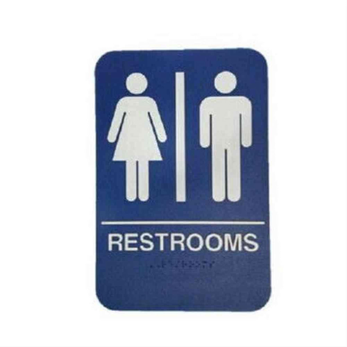 Don-Jo HS907003 ADA Sign White on Blue