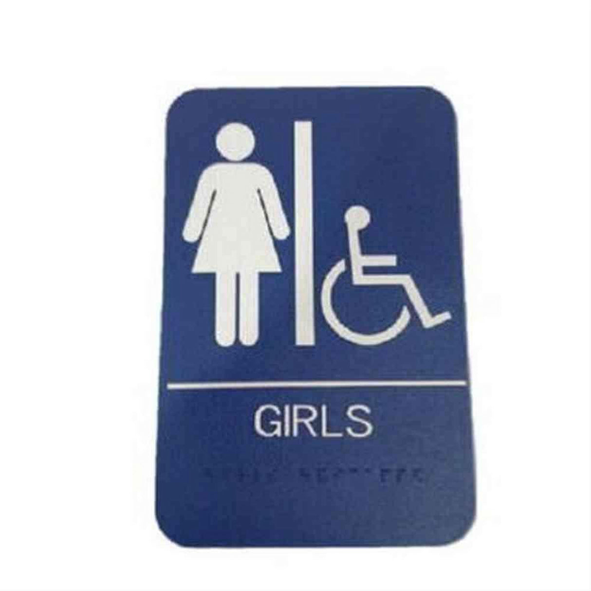 Don-Jo HS907008 ADA Sign White on Blue
