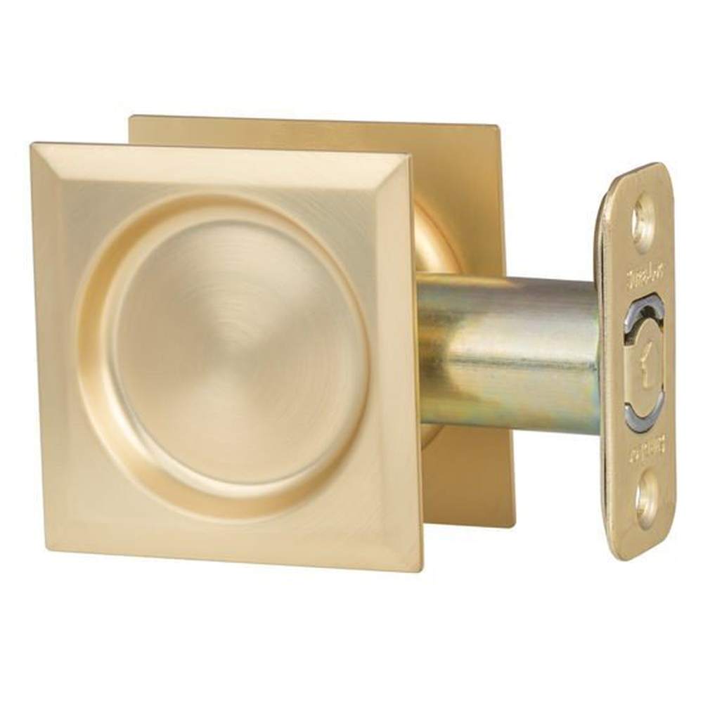 Sure-Loc DP-SQ01 SB satin brass passage pocket door pull