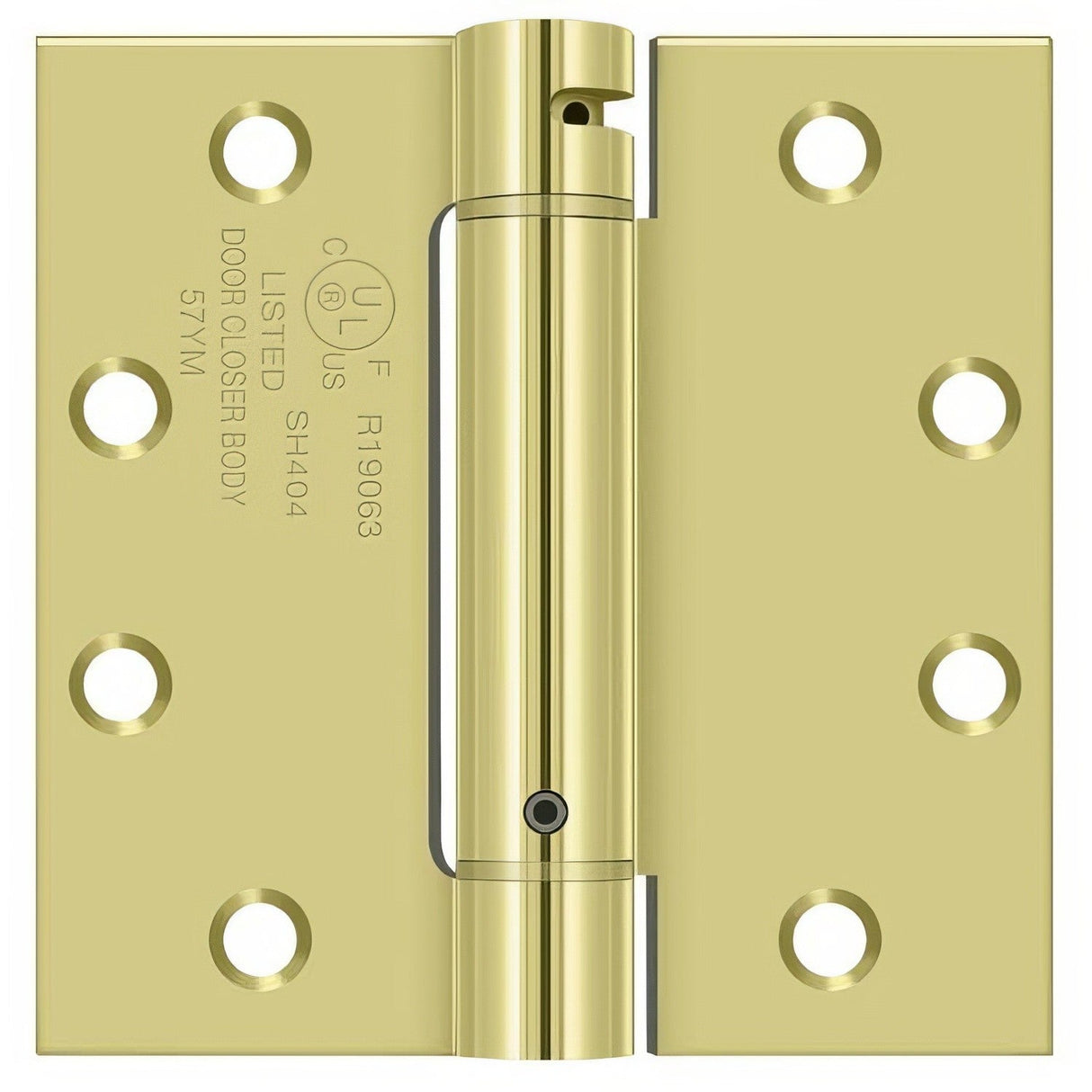 Deltana DSH45U3 polished brass spring hinge