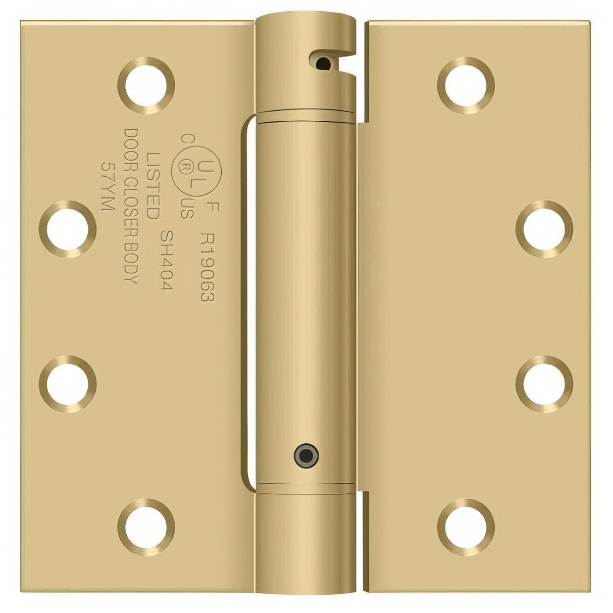 Deltana DSH45U4 satin brass spring hinge