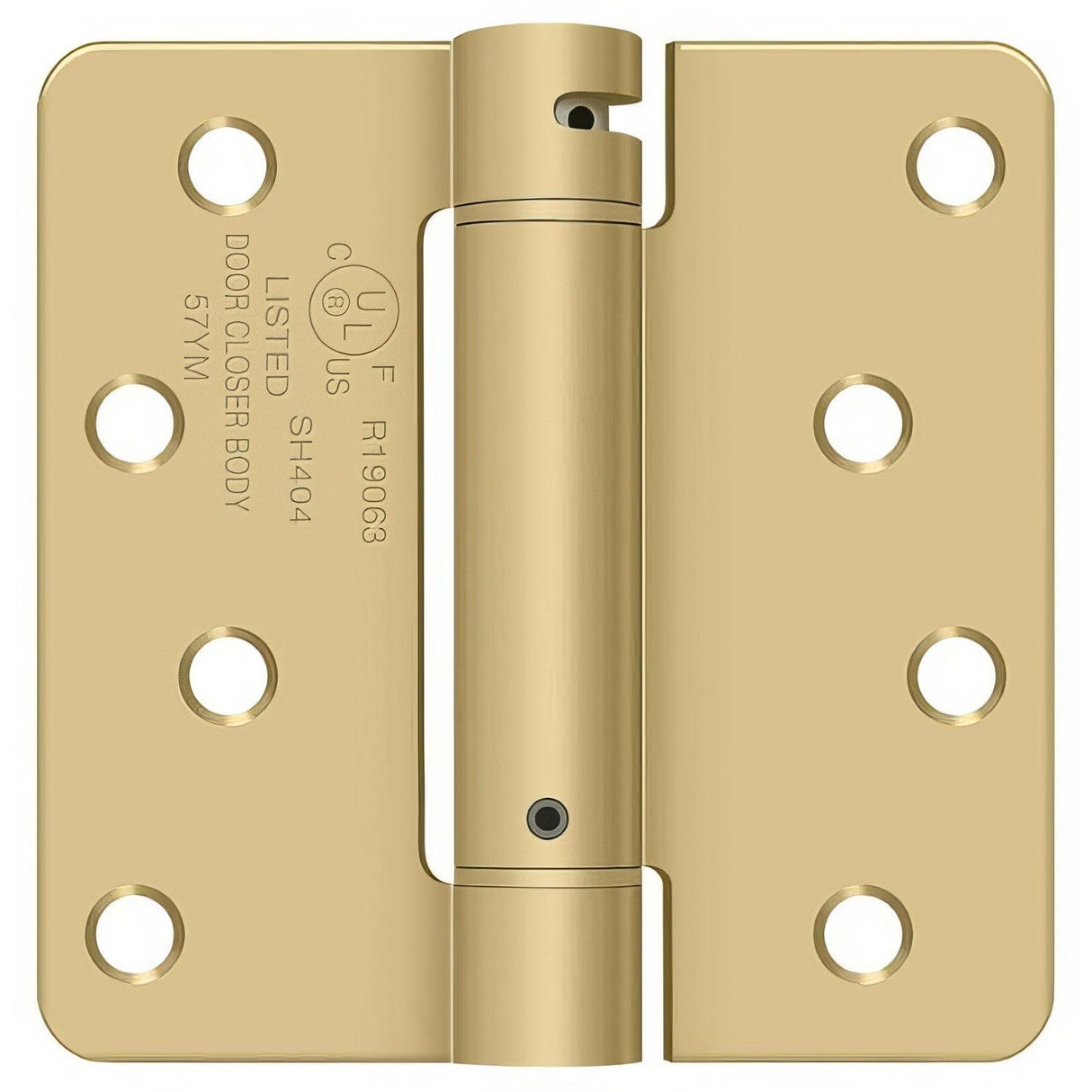 Deltana DSH4R44 satin brass spring hinge