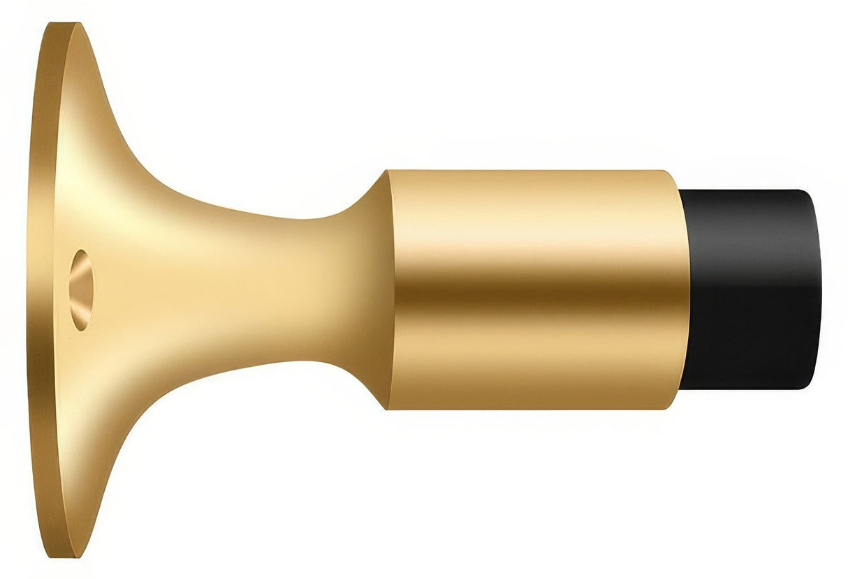 Deltana DSW325CR003 lifetime polished brass wall mount door stop