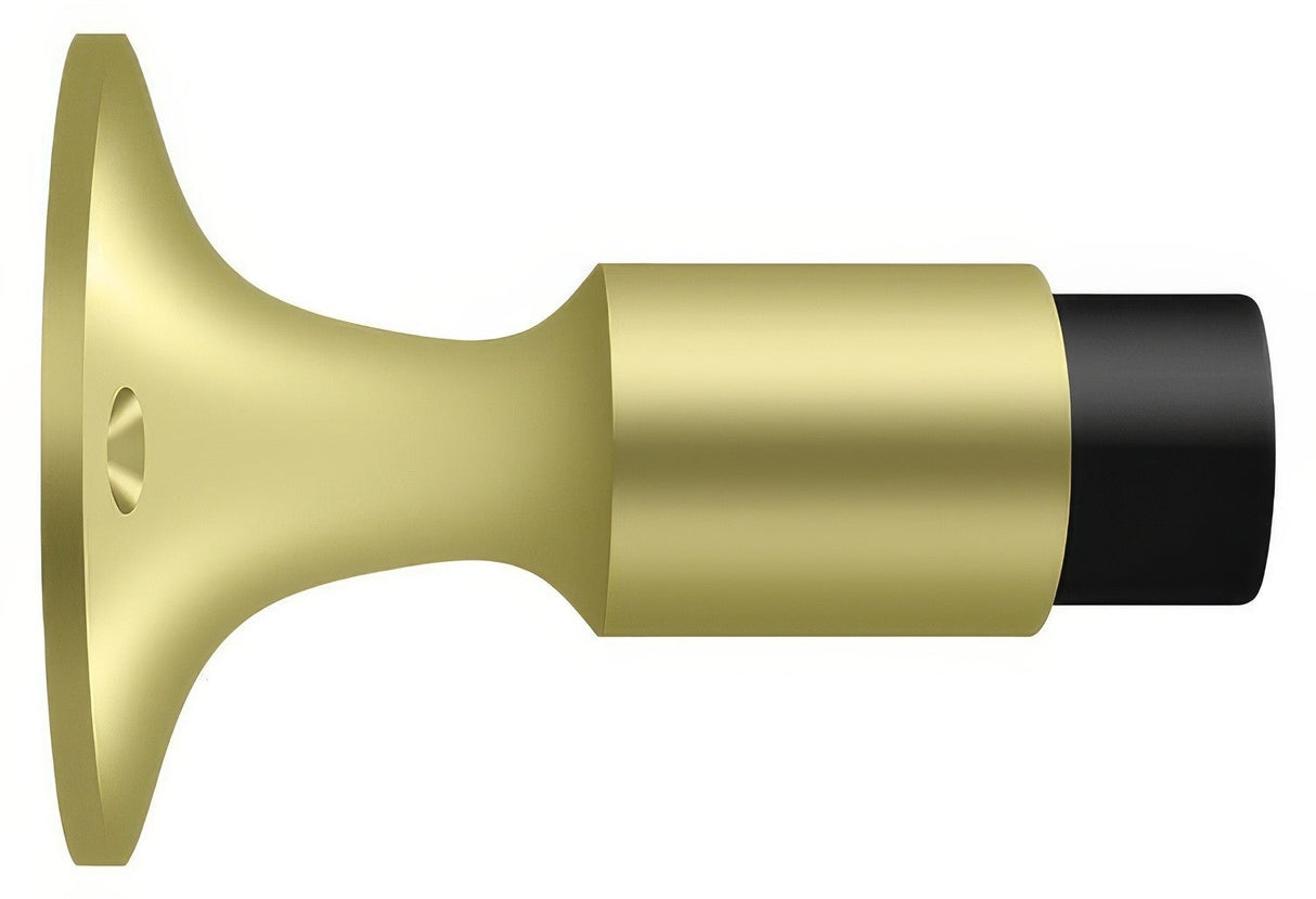 Deltana DSW325U3 polished brass wall mount door stop