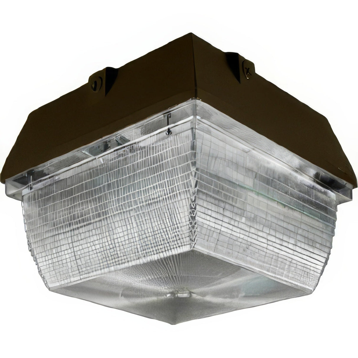 Dabmar Lighting DW8870-MT Powder Coated Cast Aluminum Medium Square Ceiling Fixture Bronze