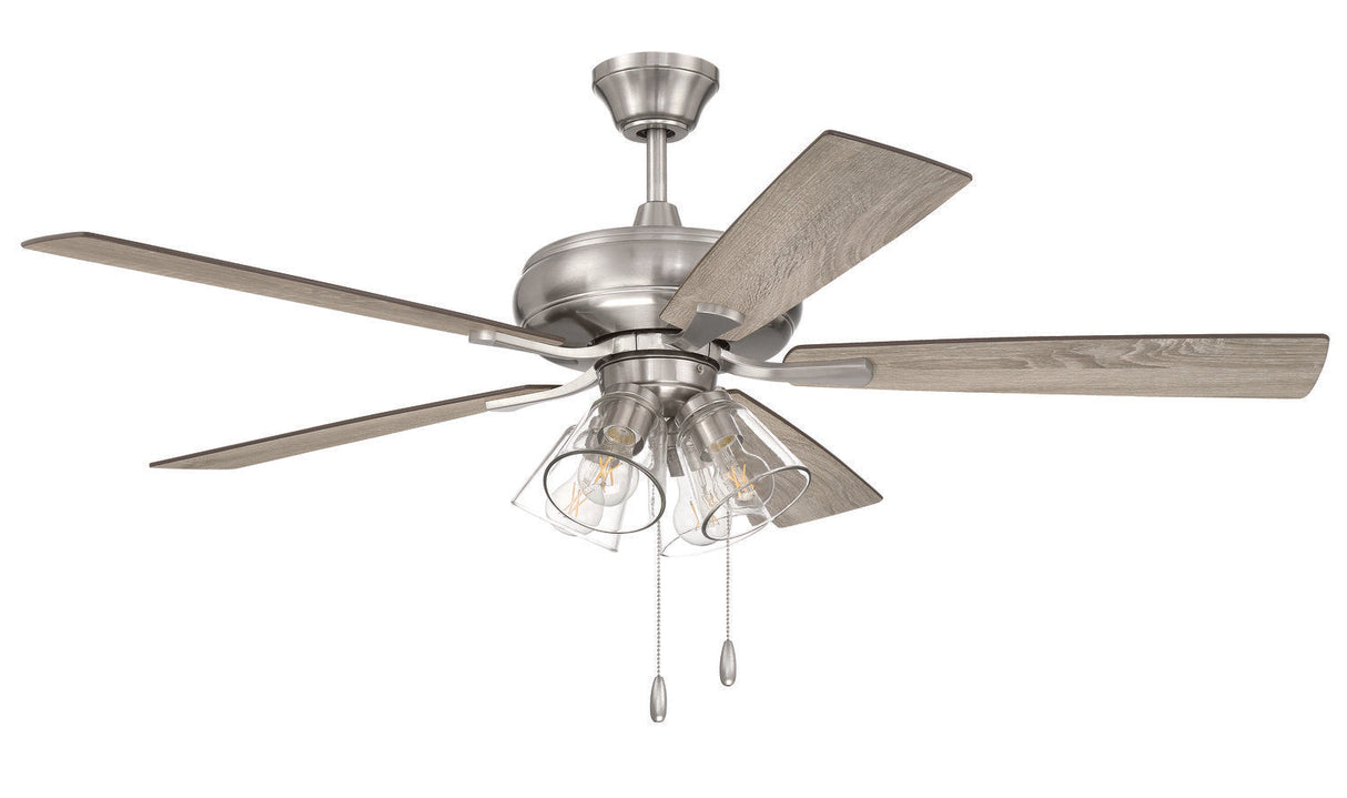 Craftmade ECF104BNK5-DWWLN brushed polished nickel ceiling fan blades included