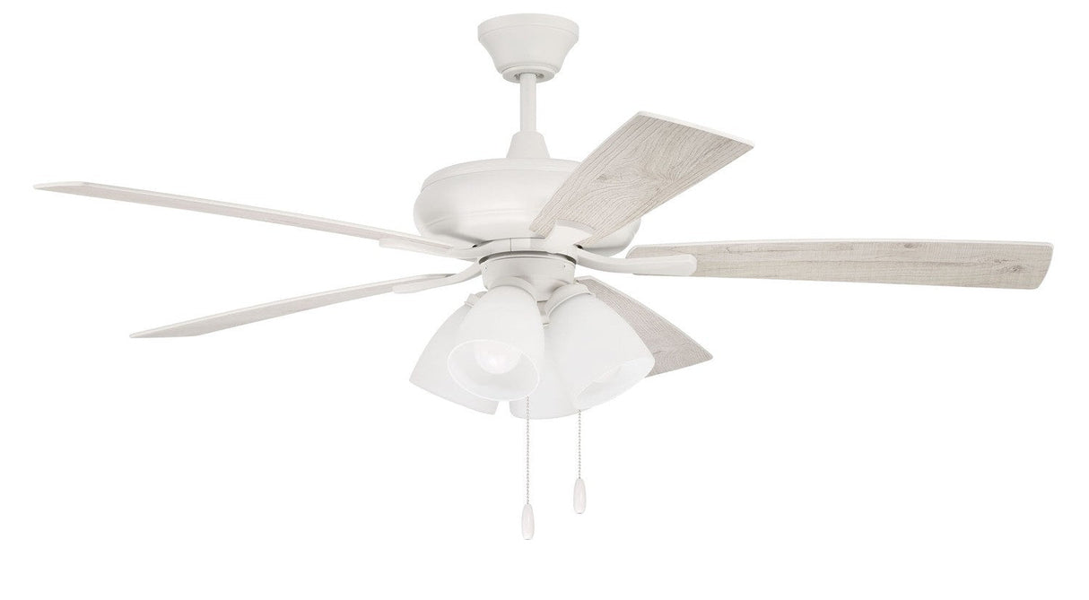 Craftmade ECF114W5-WWOK white ceiling fan blades included