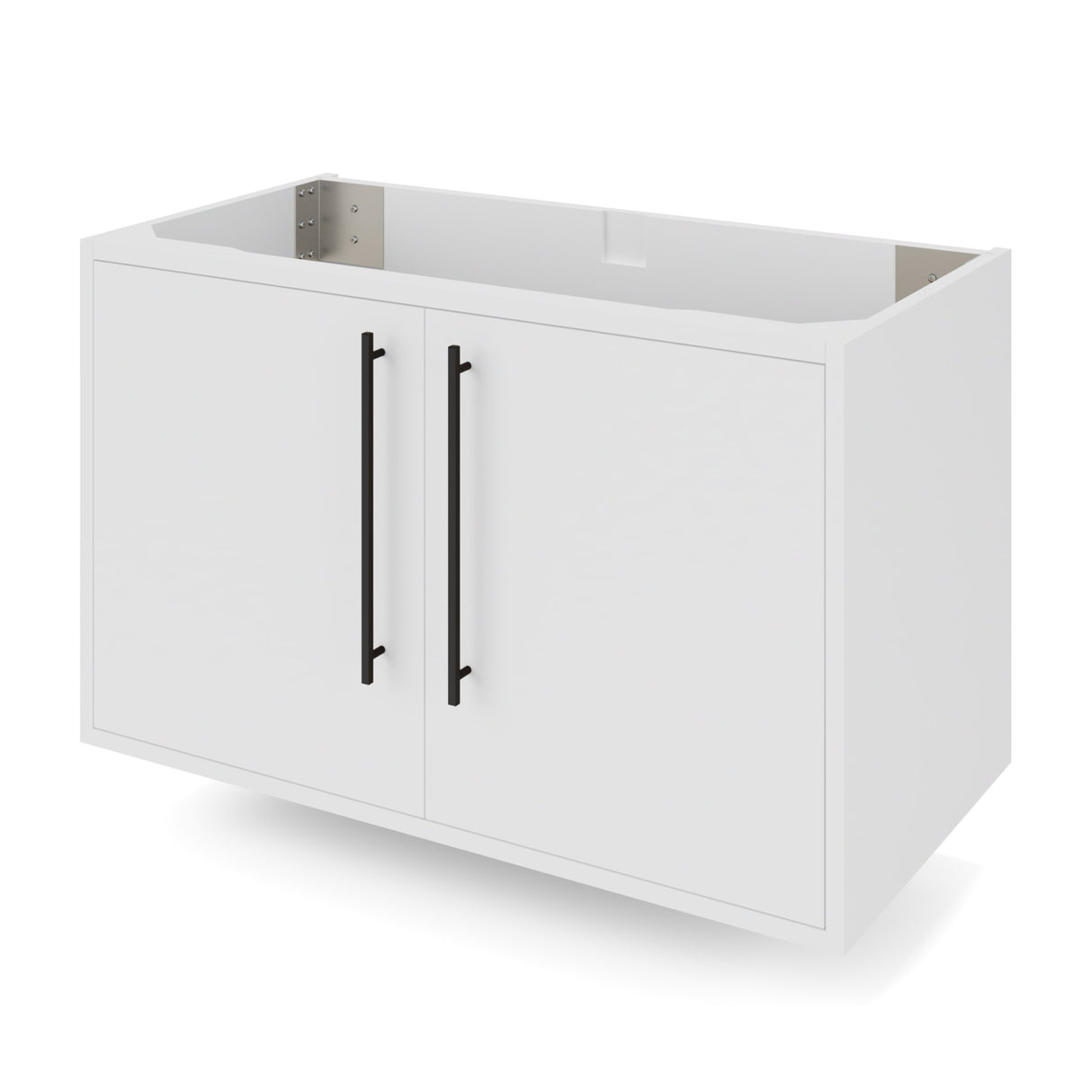 Jeffrey Alexander Tempest 36" White Single Sink Bathroom Vanity with White Resin Top - Single-Hole Faucet Top - VKTEM36WHSQRE product image 3