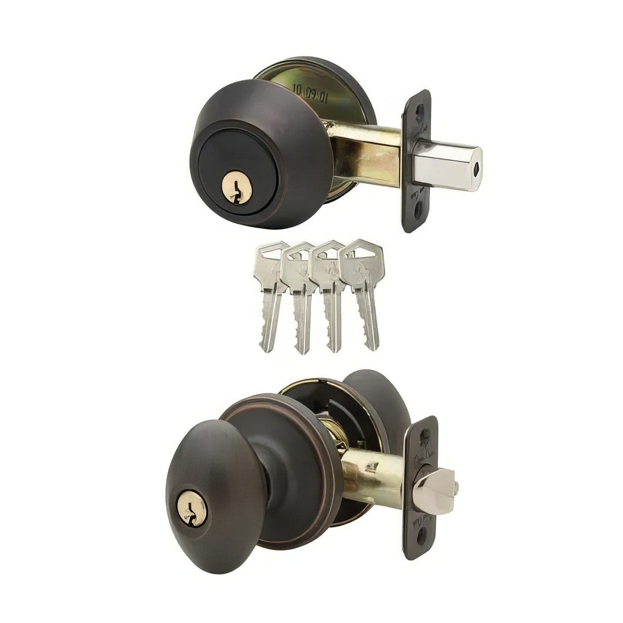 Copper Creek EKDB141TB tuscan bronze keyless electronic deadbolt and door knob