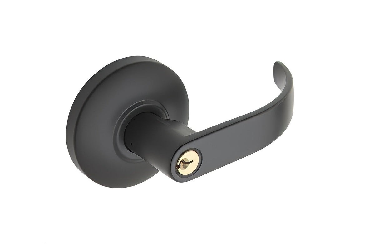 Copper Creek EL9040 10B Bulldog Exit Device storeroom - exterior trim in oil-rubbed bronze, additional view