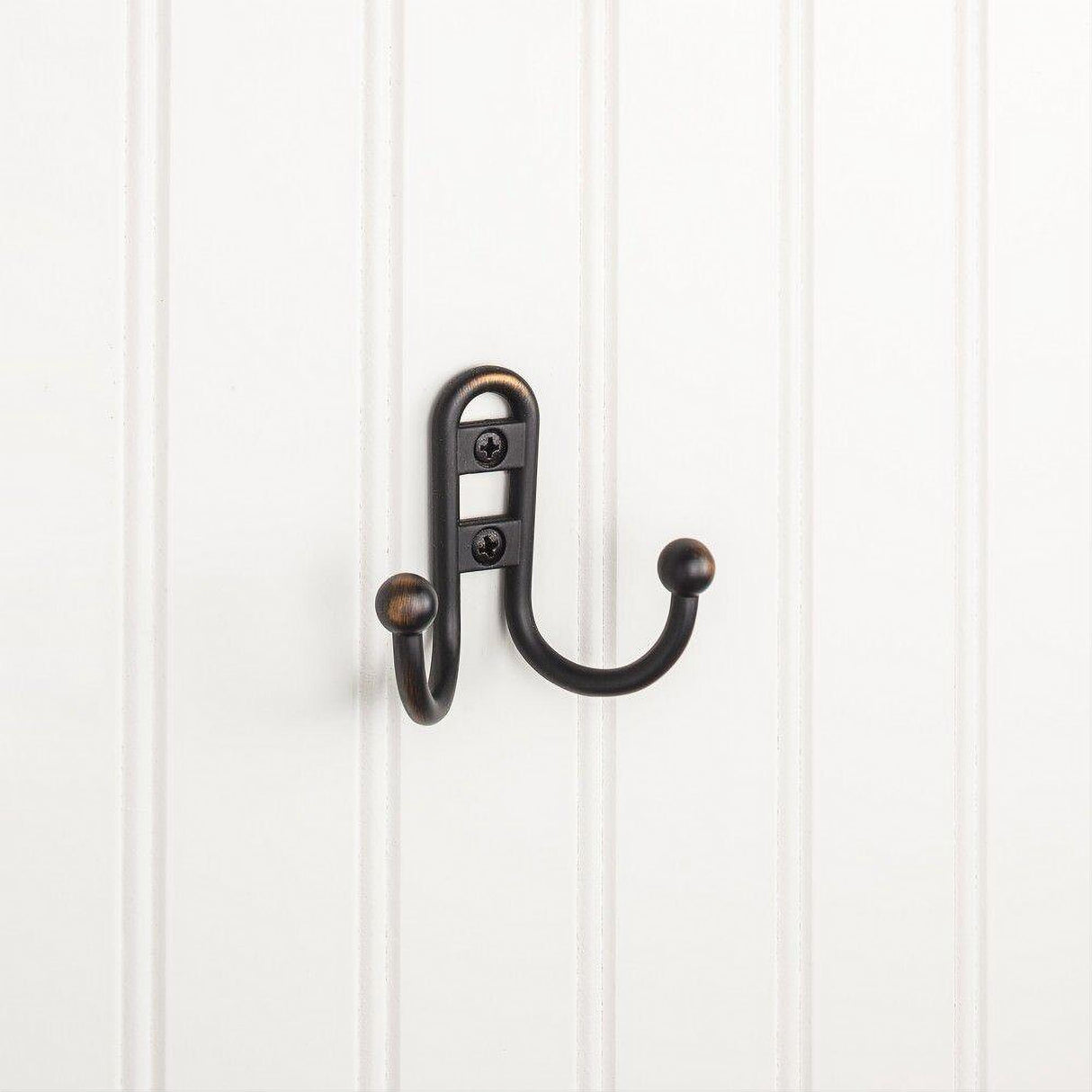 Elements YD25-256DBAC 2-9/16" Double Zinc Wall Mount Coat Hook Brushed Oil Rubbed Bronze