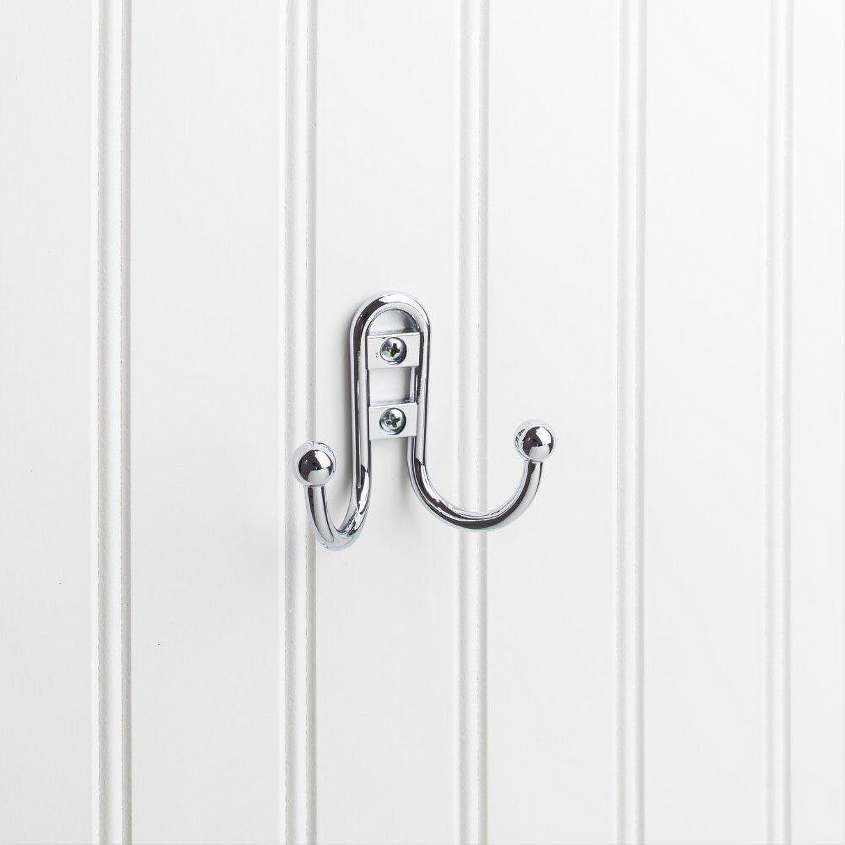 Elements YD25-256PC 2-9/16" Double Zinc Wall Mount Coat Hook Polished Chrome