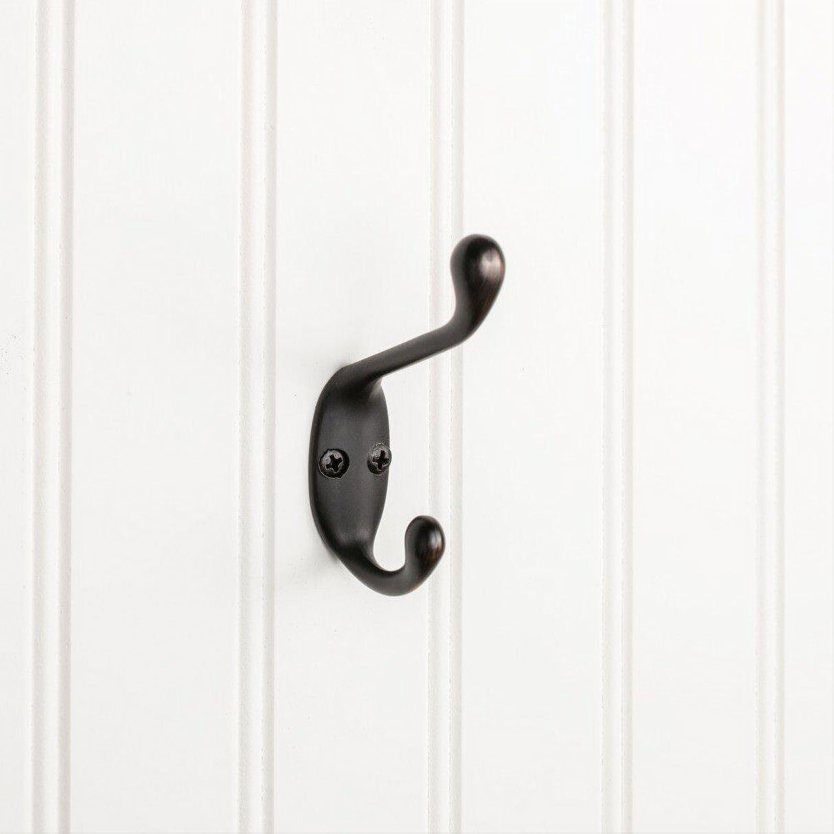 Elements YD40-337DBAC 3-3/8" Double Zinc Wall Mount Coat Hook Brushed Oil Rubbed Bronze