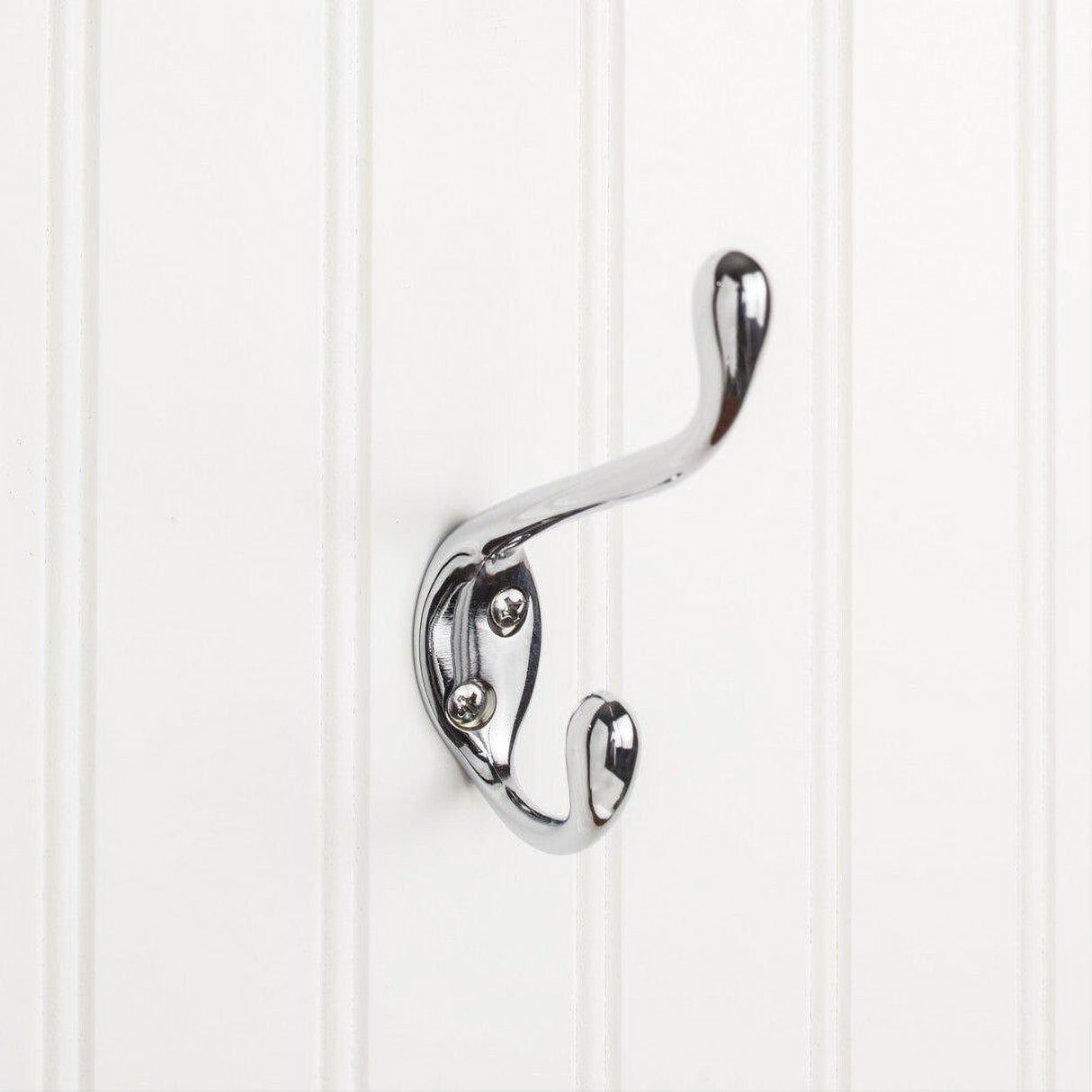 Elements YD40-450PC 4-1/2" Double Zinc Wall Mount Coat Hook Polished Chrome