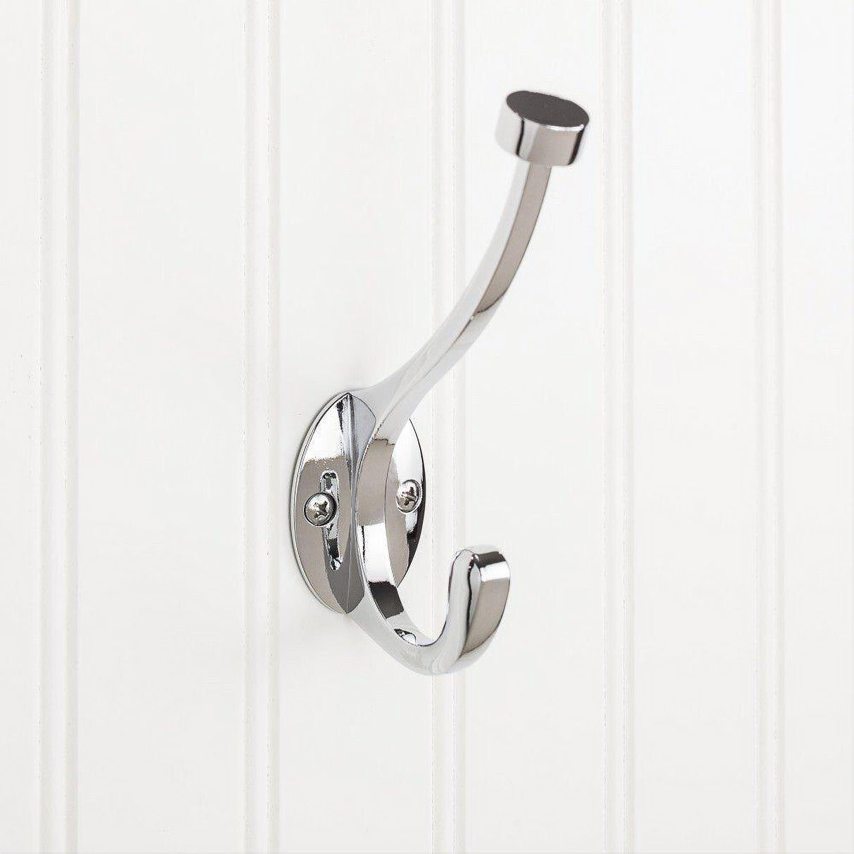 Elements YD60-550PC 5-1/2" Double Zinc Wall Mount Decorative Coat Hook Polished Chrome