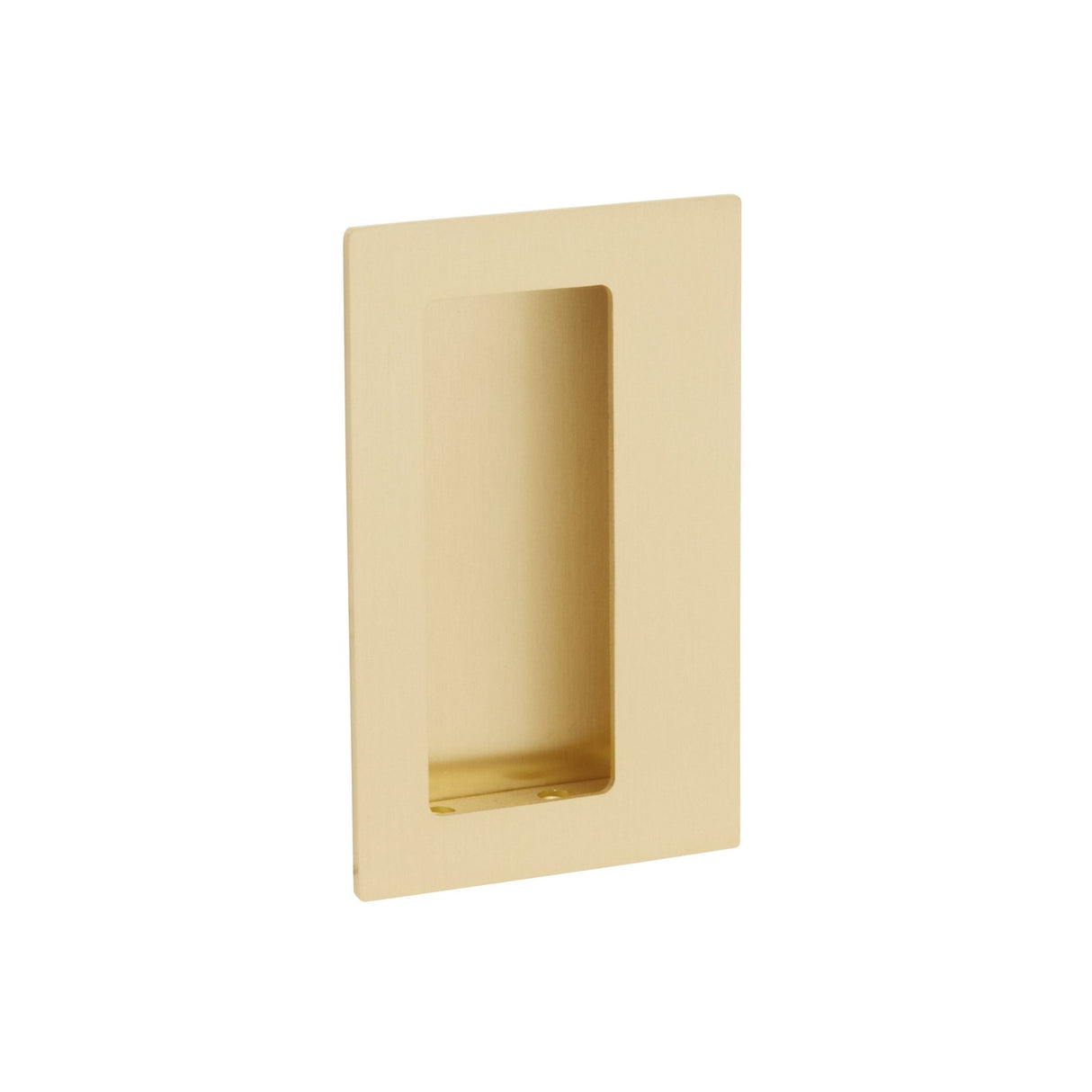 Emtek 222350US14 2-1/2" x 4" Rectangular Flush Pull with Offset Pocket Polished Nickel Lifetime