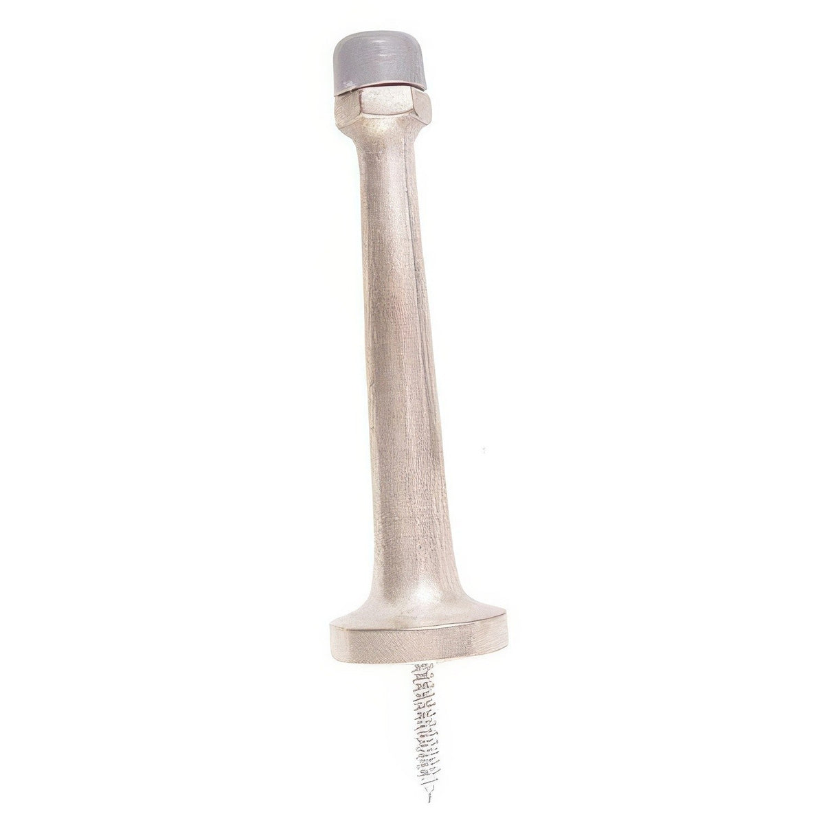 Emtek 2232US14 3" Length Solid Brass Baseboard Door Stop With Screw Bright Nickel