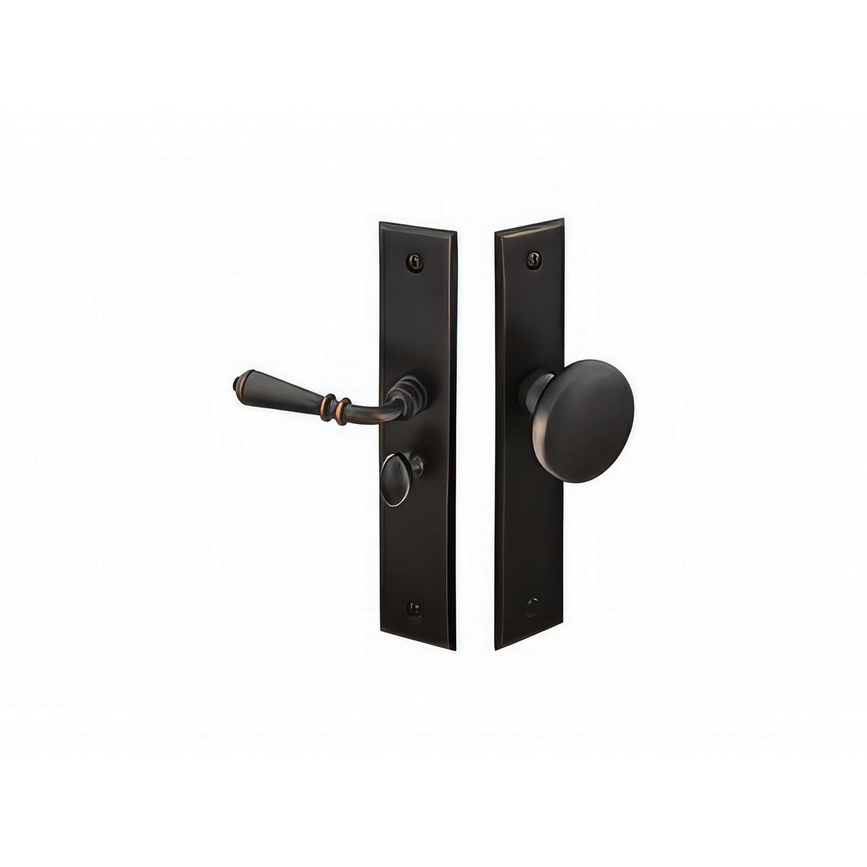 Emtek 2291US10BLH 6" Rectangular Style Screen Door Lockset Oil Rubbed Bronze