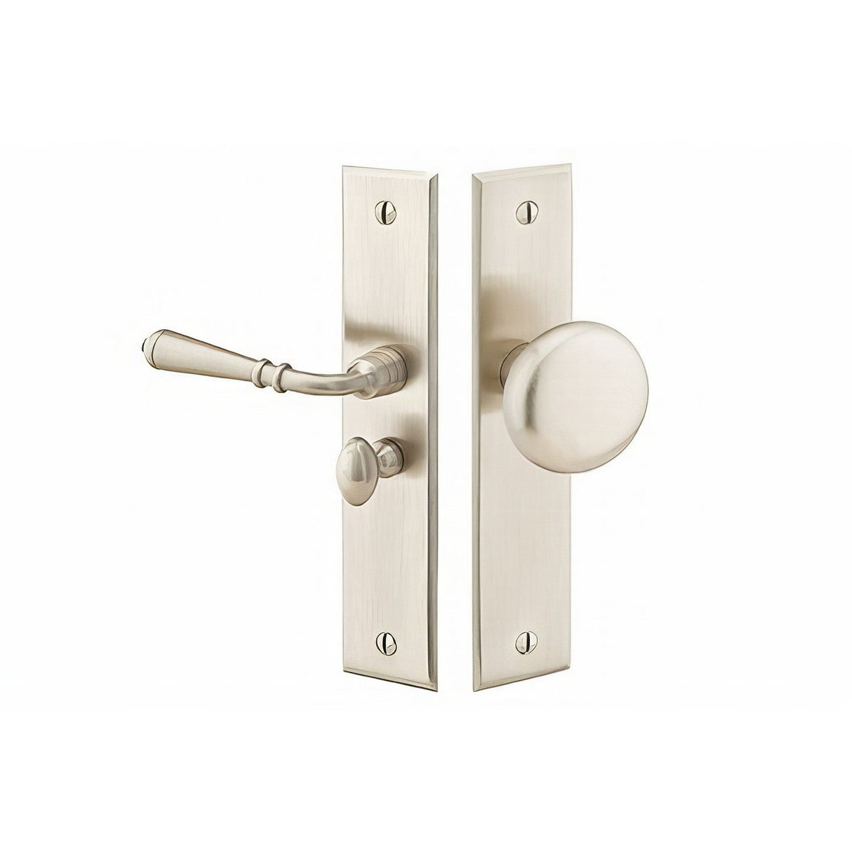 Emtek 2291US15RH 6" Rectangular Style Screen Door Lockset Satin Nickel