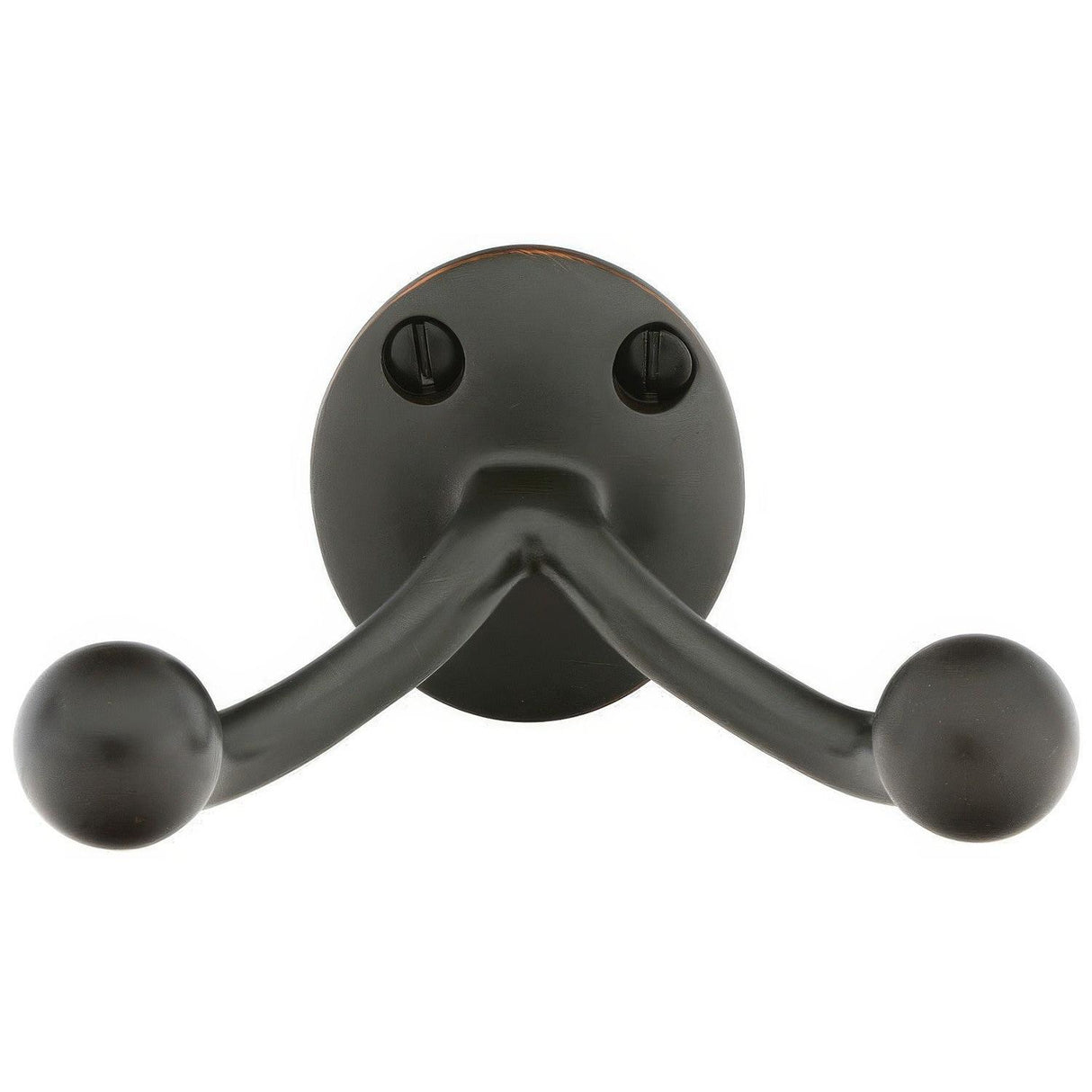 Emtek 2607US10B 2607 Solid Brass Double Robe Hook with 2.125" Projection Oil Rubbed Bronze