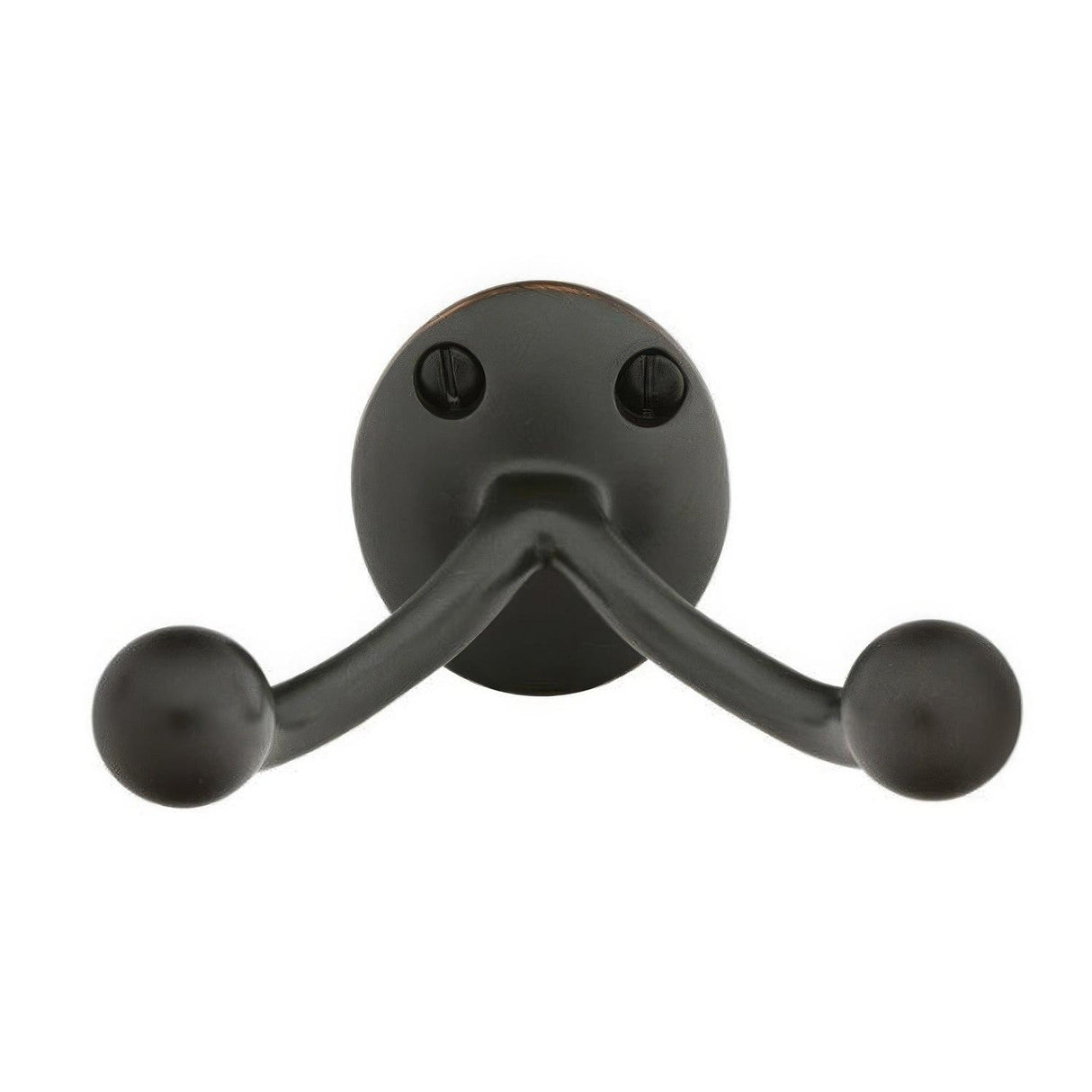 Emtek 2607US19 2607 Solid Brass Double Robe Hook with 2.125" Projection Flat Black