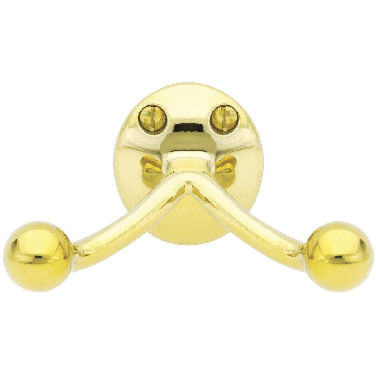 Emtek 2607US3NL 2607 Solid Brass Double Robe Hook with 2.125" Projection Unlacquered Brass