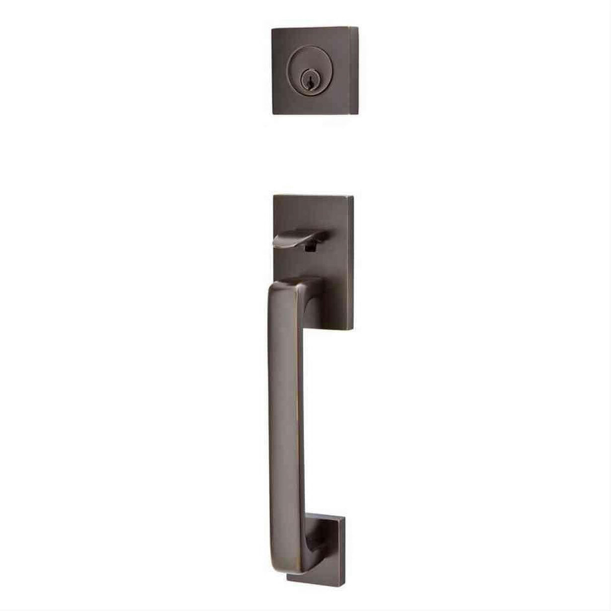 Emtek 4820ROUUS10B Knob 2-3/8" and 2-3/4" Backset Single Cylinder Baden Tubular Handleset - Reversible Oil Rubbed Bronze