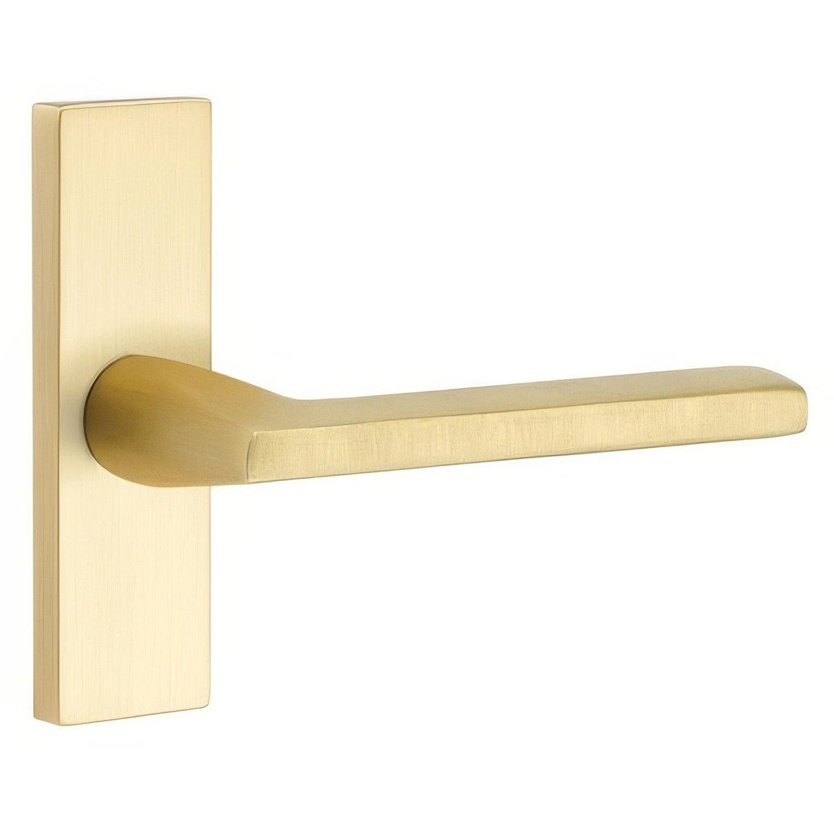 Emtek 5005HLOUS4LH 5005HLOUSLH Helios Lever Left Hand Dummy Single Sided Stretto Narrow Trim Lockset Satin Brass