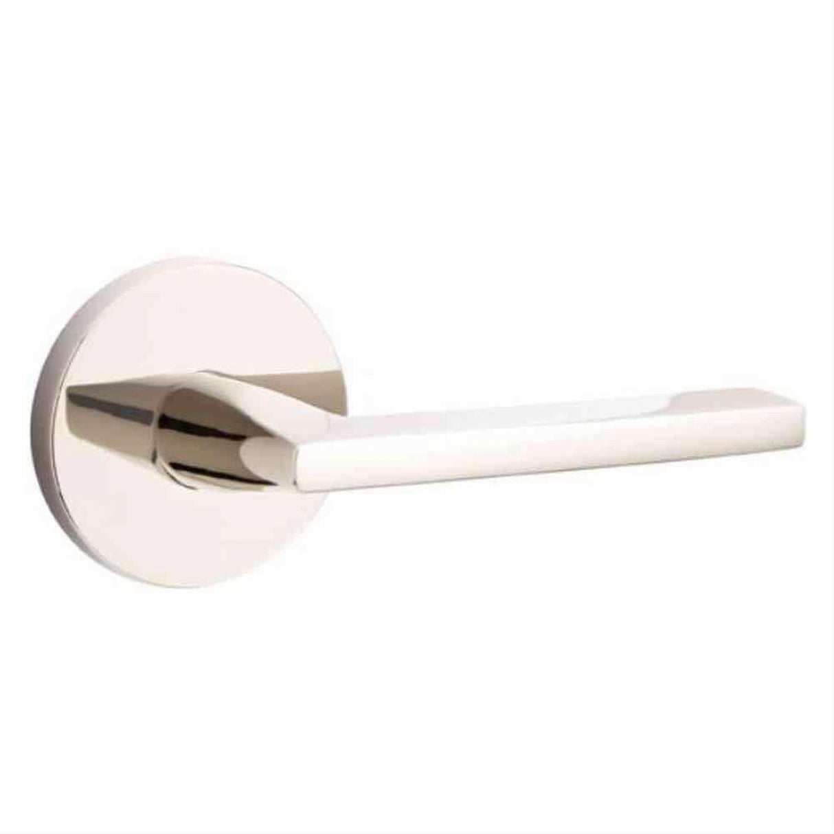 Emtek 5059HLOUS14 5059HLOUS Helios Dummy Door Lever Pair with Disk Rose Polished Nickel Lifetime
