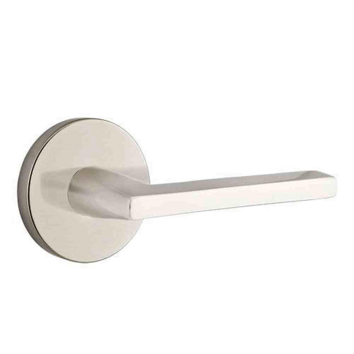 Emtek 5059HLOUS15 5059HLOUS Helios Dummy Door Lever Pair with Disk Rose Satin Nickel
