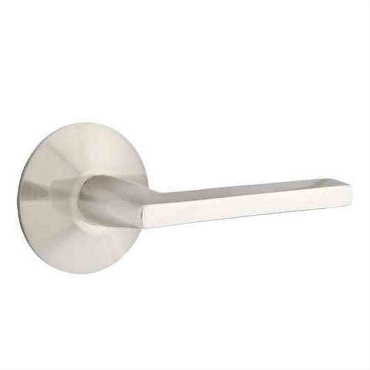 Emtek 5107HLOUS15RH Lever Right Hand 2-3/8" Backset Passage with Modern Rose for 1-1/4" to 2" Door Satin Nickel