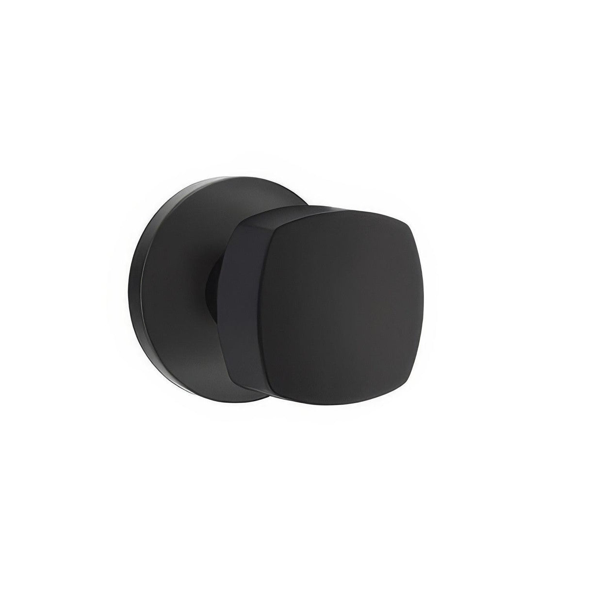 Emtek 5109FRKUS19 5109FRKUS Freestone Knob 2-3/8" Backset Passage with Disk Rose Flat Black