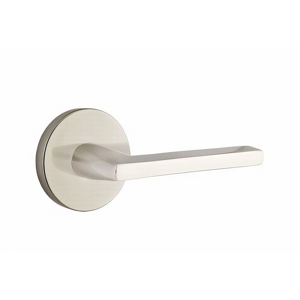 Emtek 5109HLOUS15RH 5109HLOUSRH Helios Lever Right Hand 2-3/8" Backset Passage with Disk Rose Satin Nickel