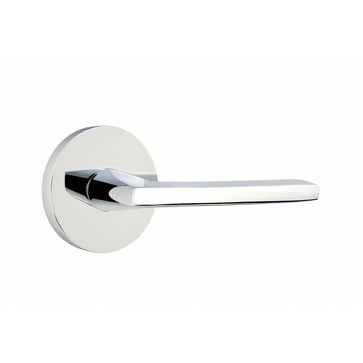 Emtek 5109HLOUS26RH 5109HLOUSRH Helios Lever Right Hand 2-3/8" Backset Passage with Disk Rose Polished Chrome