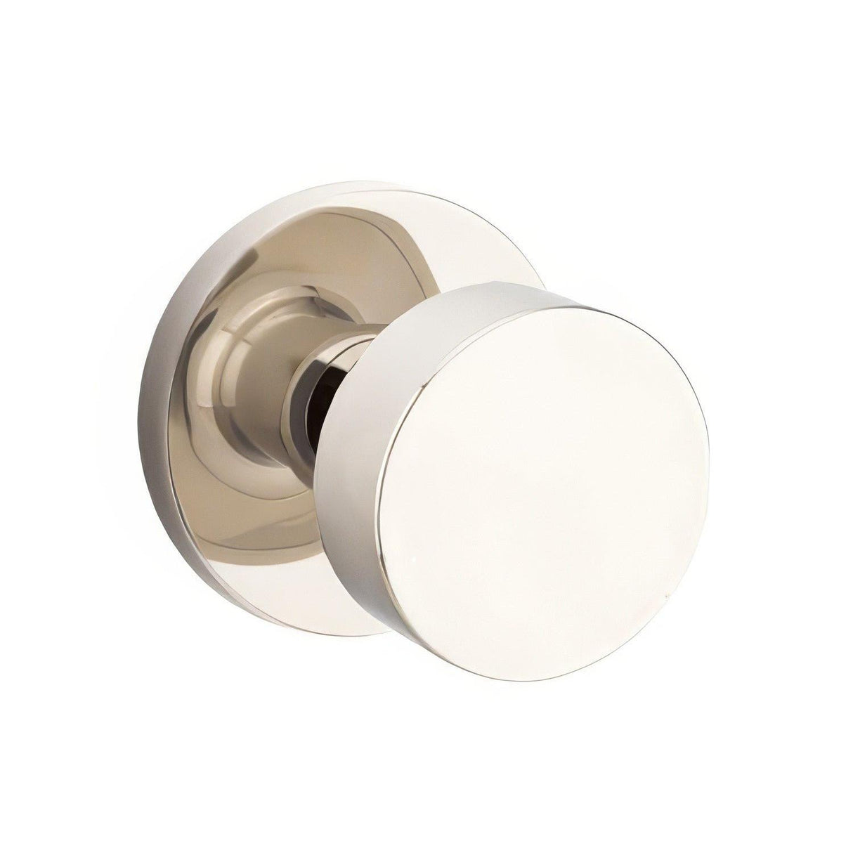 Emtek 5109ROUUS15 5109ROUUS Round Knob 2-3/8" Backset Passage with Disk Rose Satin Nickel