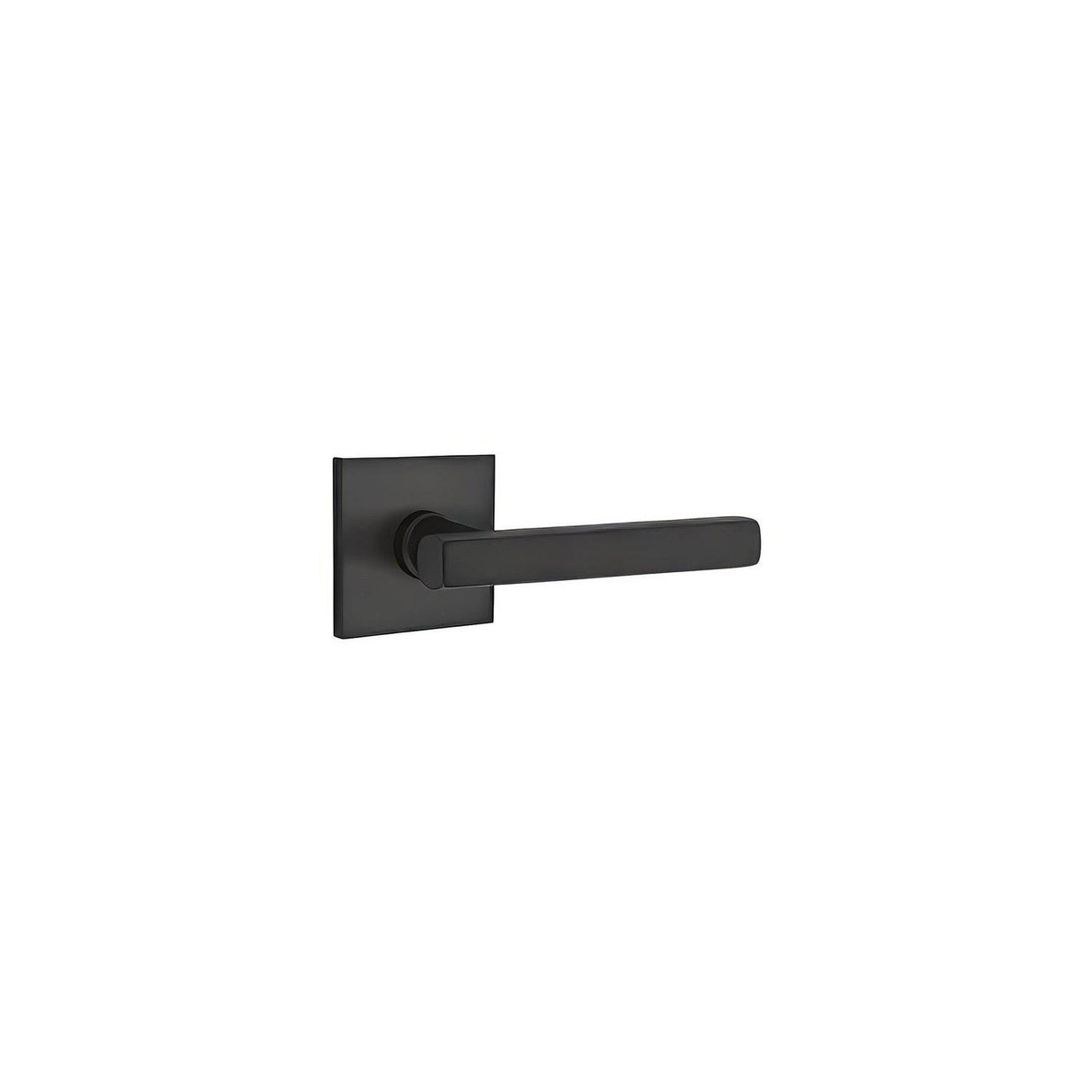 Emtek 5110FRLUS19RH 5110FRLUSRH Freestone Lever Right Hand 2-3/8" Backset Passage with Square Rose Flat Black