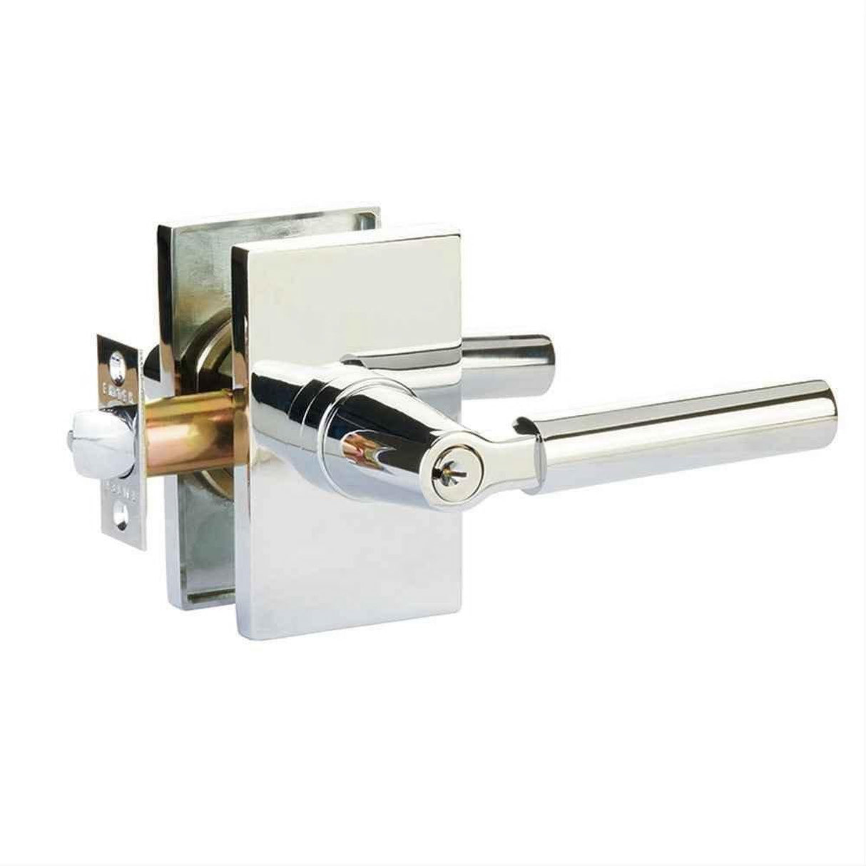 Emtek 5123HECUS10BRH 5123HECUS Lever RH Keyed Entry with Modern Rectangular Rose Oil Rubbed Bronze