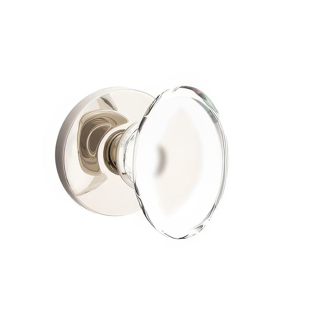 Emtek 5209HTUS14 5209HTUS Hampton Crystal Knob 2-3/8" Backset Privacy with Disk Rose Polished Nickel Lifetime